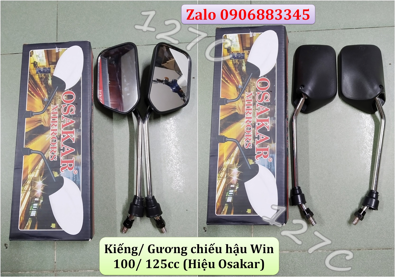 Gương/ kiếng chiếu hậu win 100/ 125cc