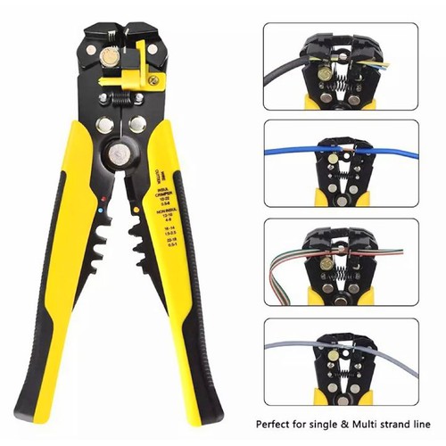 Kìm tuốt dây điện, bấm cos đa năng, tự động Asaki AK-0339 , kìm bấm cốt dây điện đa năng loại tốt