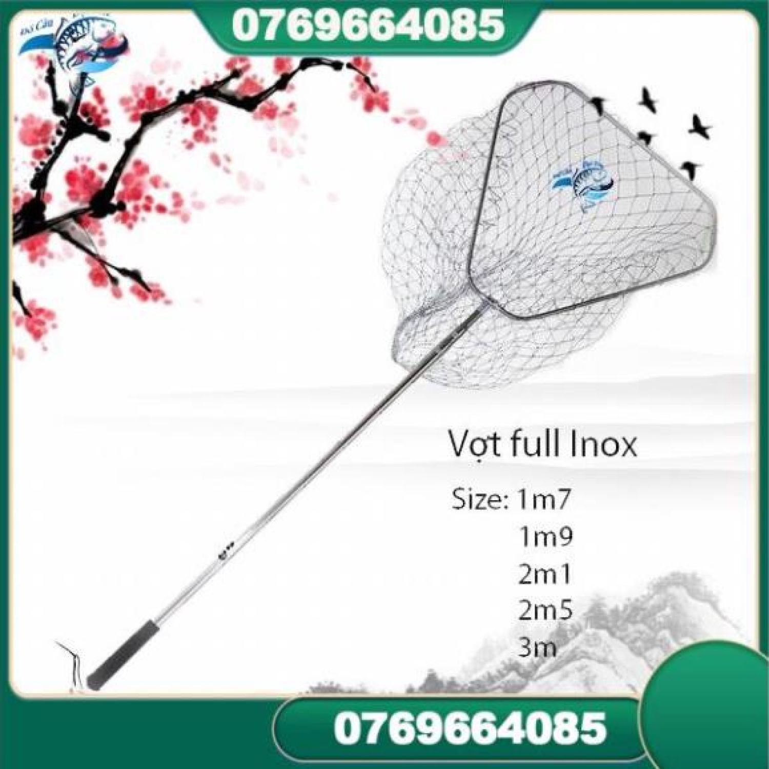 Vợt vớt cá inox vành tam giác đủ size, chất liệu inox , cứng, tải cá tốt, vợt xúc cá -đ𝗢̂̀𝗖𝗔̂𝗨 𝟮𝟭𝟰