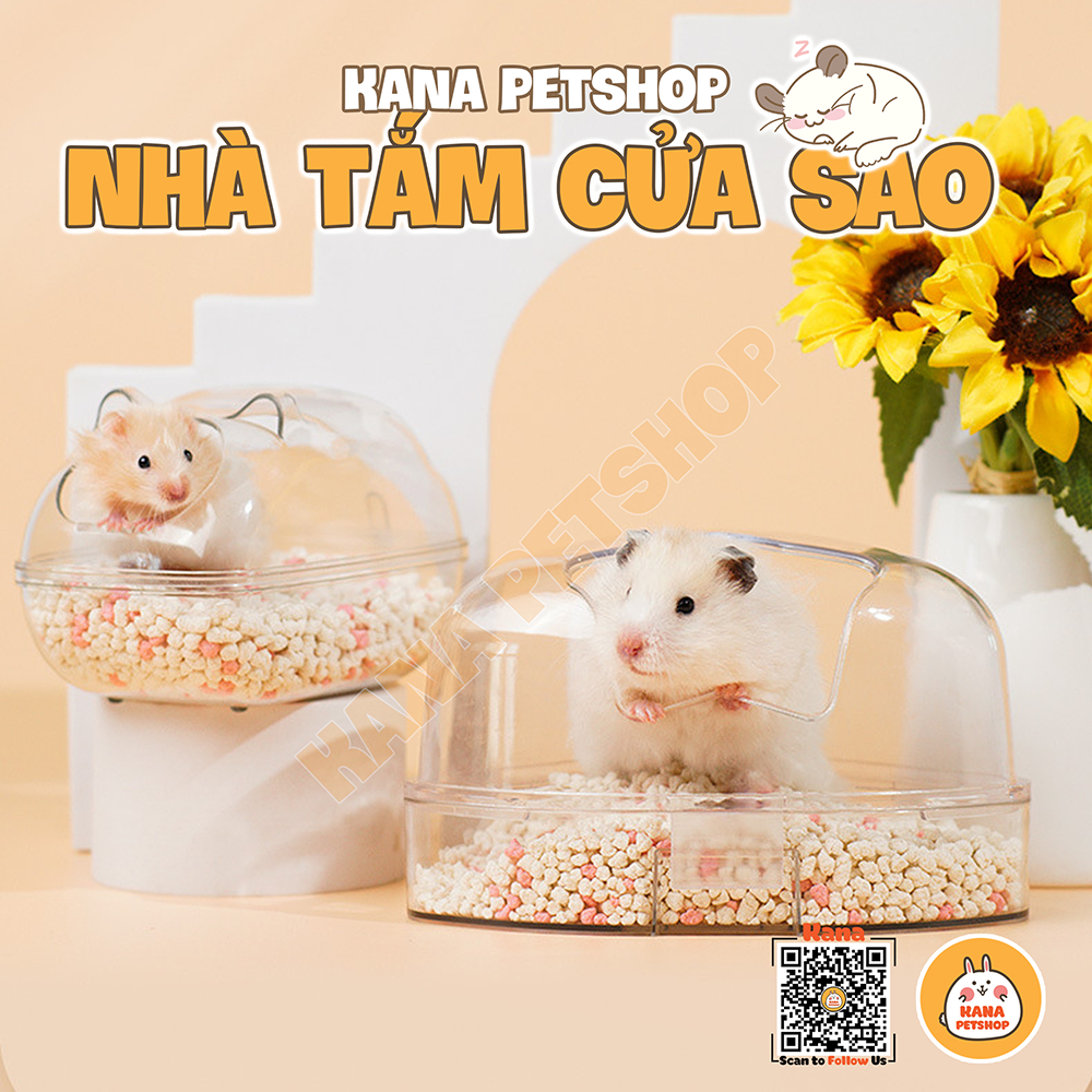 Nhà tắm hamster 🐹freeship🐹 nhà tắm mica cửa sao cho hamster bear, winterwhite, robo,campell .
