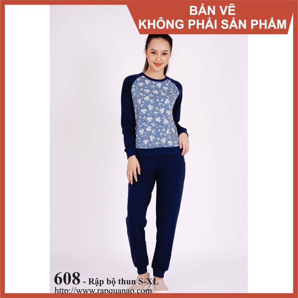 Rập giấy may bộ thun dài tay mã 608
