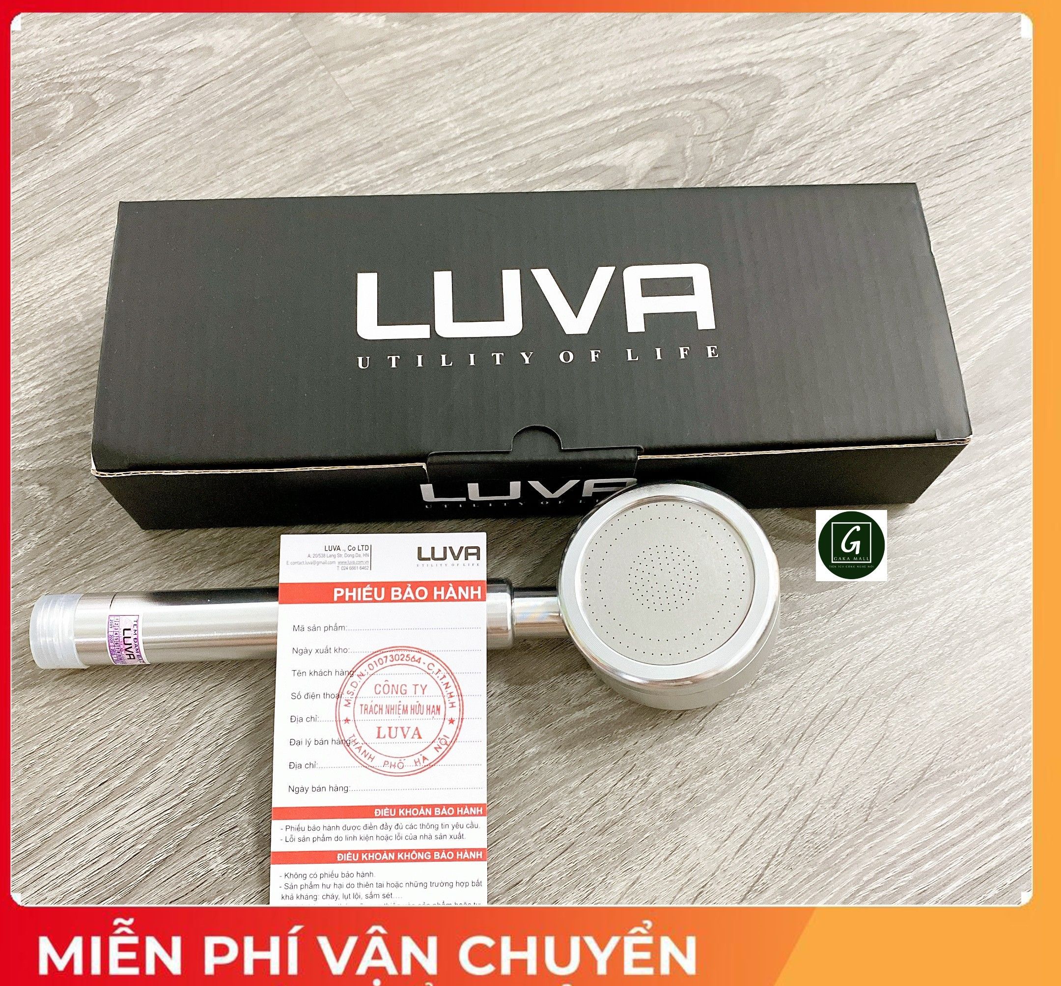 Vòi Sen, Bát Sen Tăng Áp Luva VS3, BH 1 Năm, Đổi Lỗi 30 Ngày, Tăng áp lực nước siêu mạnh, Nhôm Đúc Cao Cấp, Lõi Đồng, Siêu Bền