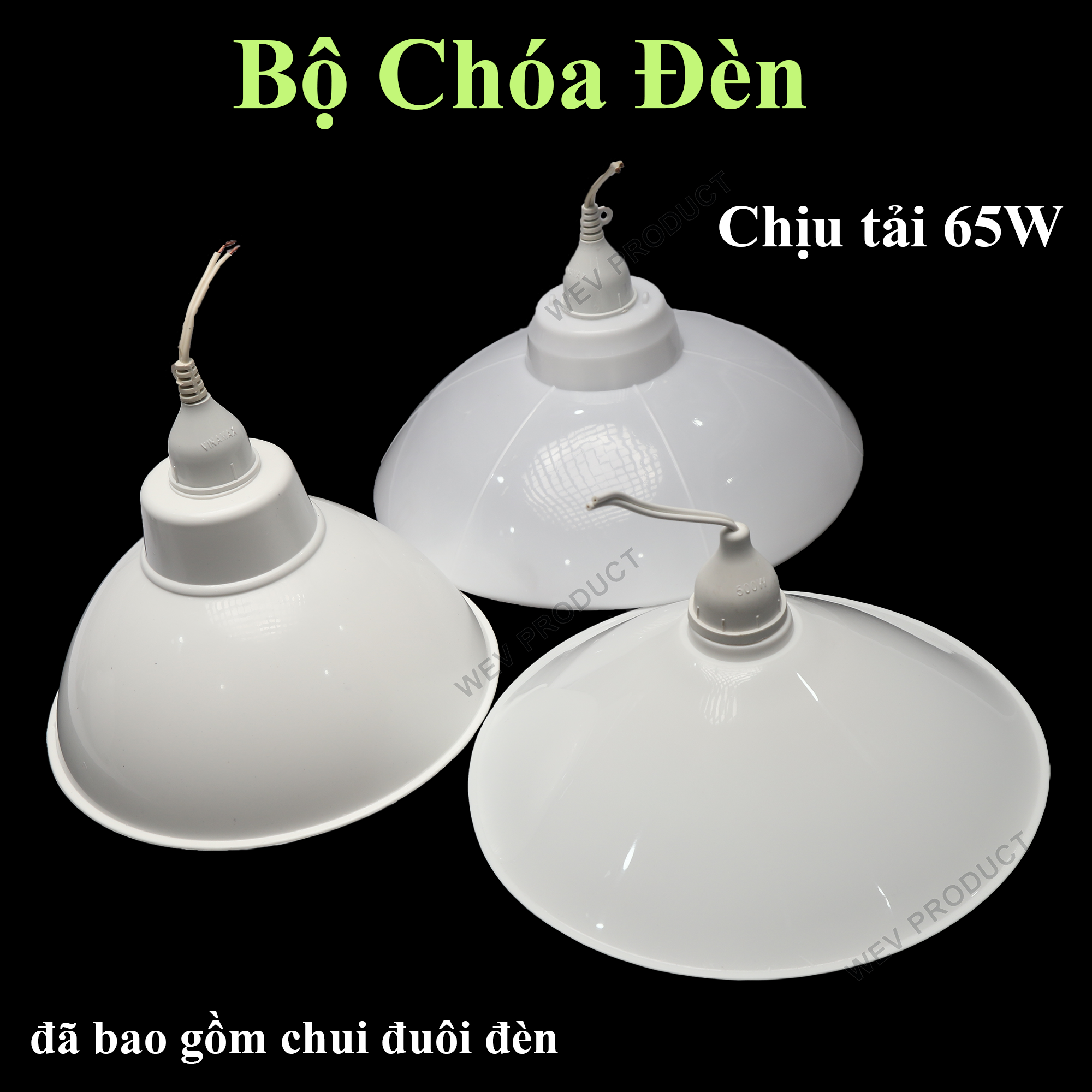Bộ Chóa đèn nhựa - chao đèn nhựa hình tô - dĩa