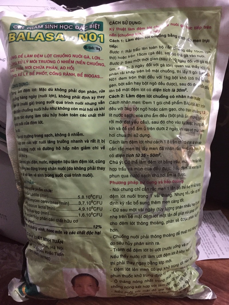 Men rắc chuồng balasa No1