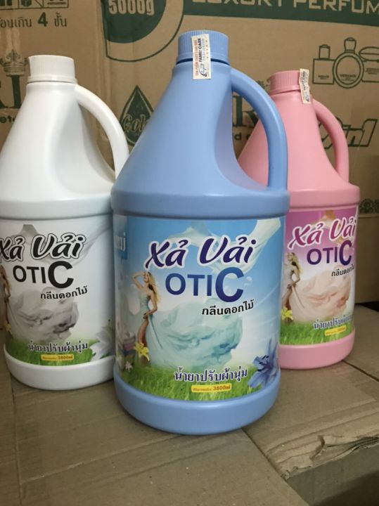 Nước xả vải Thái Lan Otic can 3.8 lít, hương thơm lưu lâu, dễ chịu, dùng được cả máy giặt cửa trên và trước