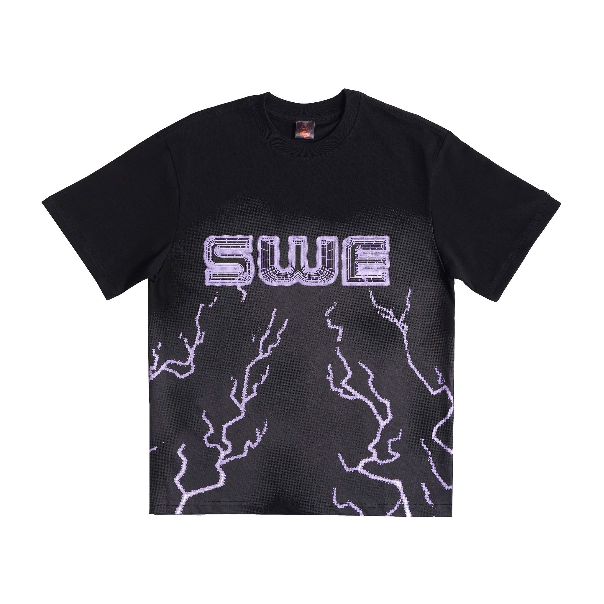 Áo thun nam nữ SWE THUNDER TEE - Black tay lỡ 100% cotton thoáng mát