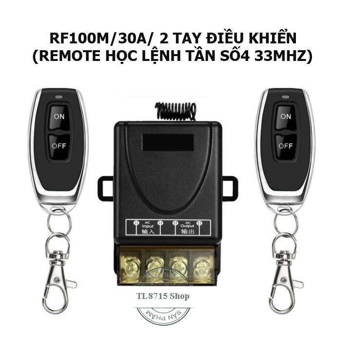 Công Tắc Điều Khiển Từ Xa 220v 100M 3000W 220V 2 Remote Bật Máy Bơm Nước Máy Rửa Xe Công Suất Lớn, Độ Bền Cao, Dễ Sử Dụng