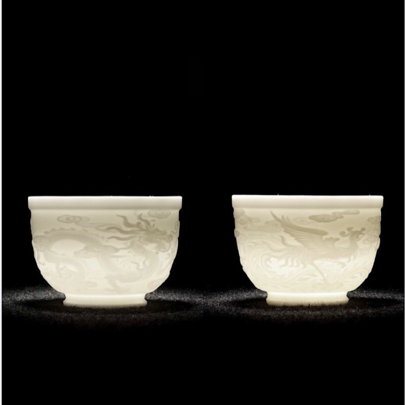 [HCM]Bộ CHÉN TRÀ  LY TRÀ SỨ TRẮNG LONG PHỤNG XUM VẦY - LONG PHỤNG TRÌNH TƯỜNG