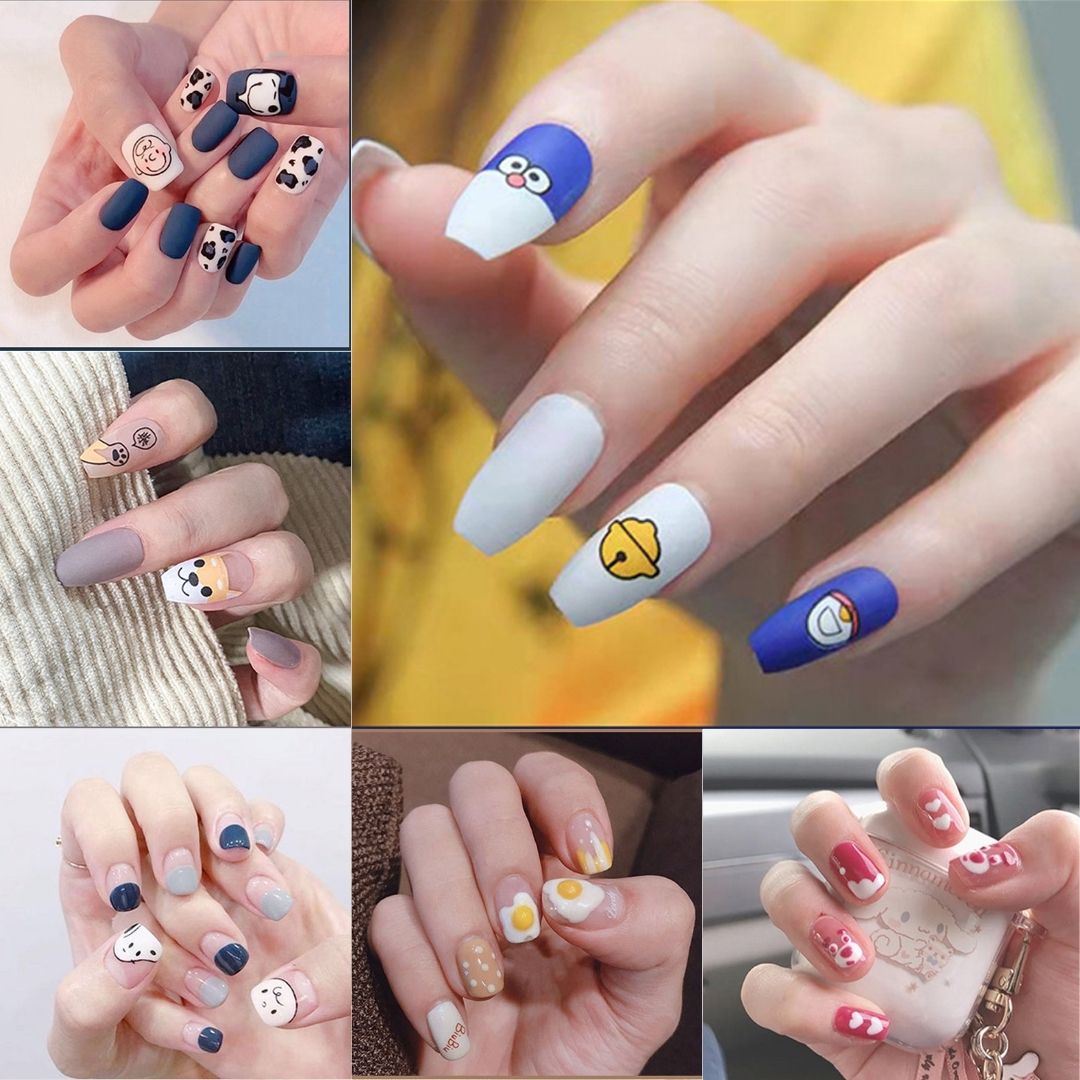 Móng tay giả siêu cu te cao cấp  HOT 2021 keo siêu chắc chống nước tốt Kinakino phukienlamdep
