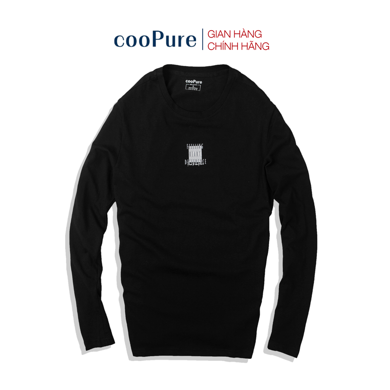 Áo phông dài tay nam coopure feeling heart 12123, áo phông 100% cotton