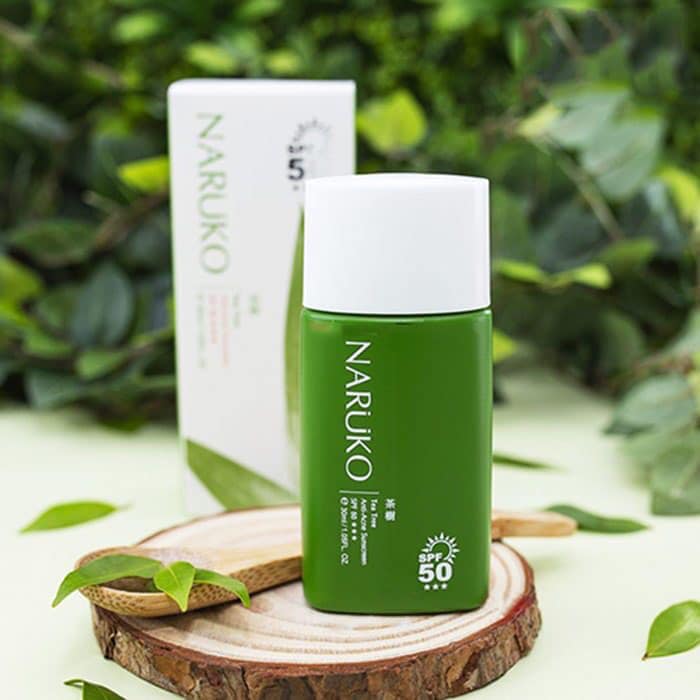 Kem chống nắng spf50 naruko trà tràm tea tree anti-acne sunscreen spf50