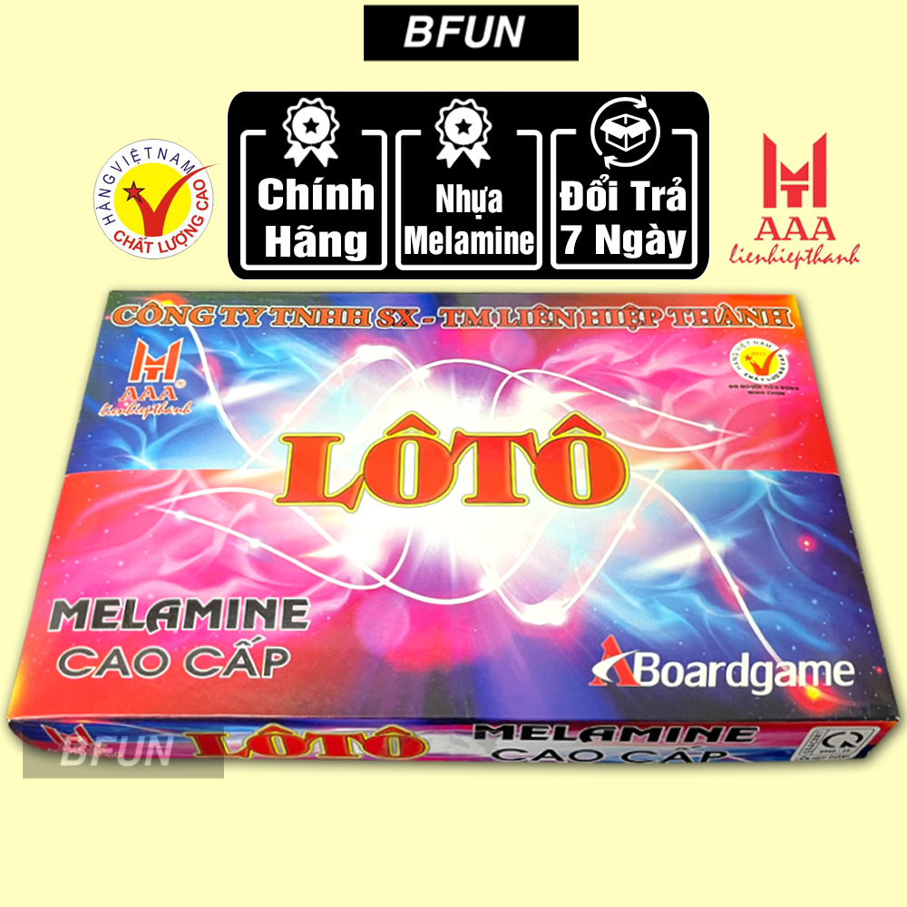 Bộ Cờ Lô Tô Liên Hiệp Thành Cao Cấp - Cờ Loto 90 Số Nhự Ngà Siêu Đẹp, Boardgame - Đồ Chơi Trẻ Em và Giải Trí BFUN