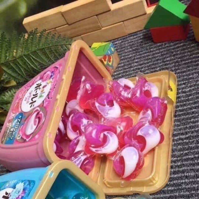 Viên giặt, nước giặt xả gelball 3d nhật bản . 2 trong 1 giặt xã thơm, khử khuẩn