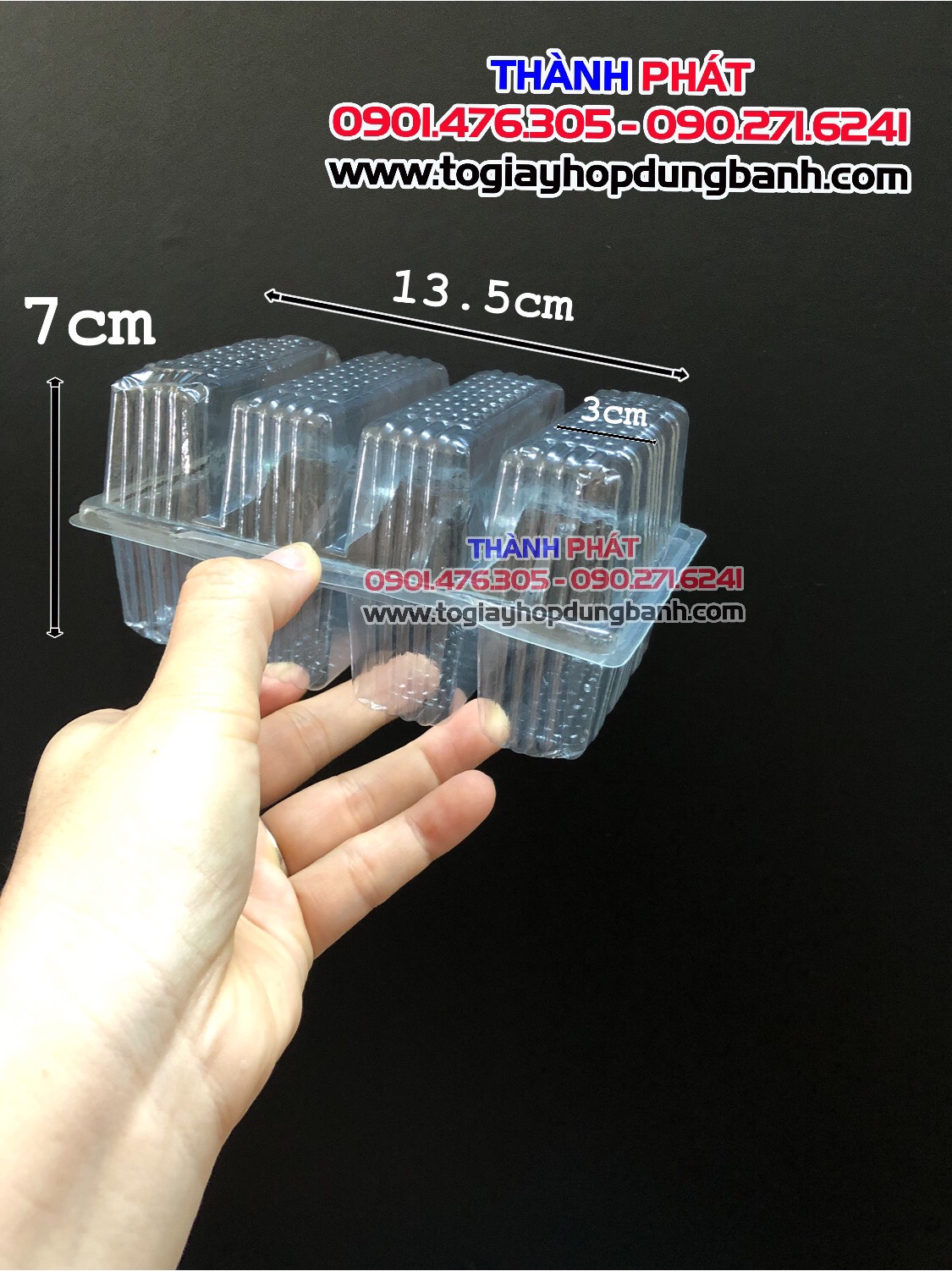 100 Hộp đựng 4 cái bánh pía sóc trăng - hộp đựng bánh Pía