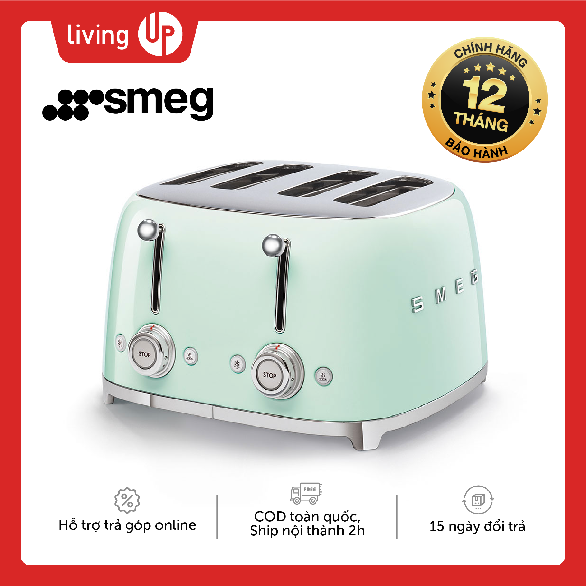 Máy nướng bánh mì smeg - tsf03