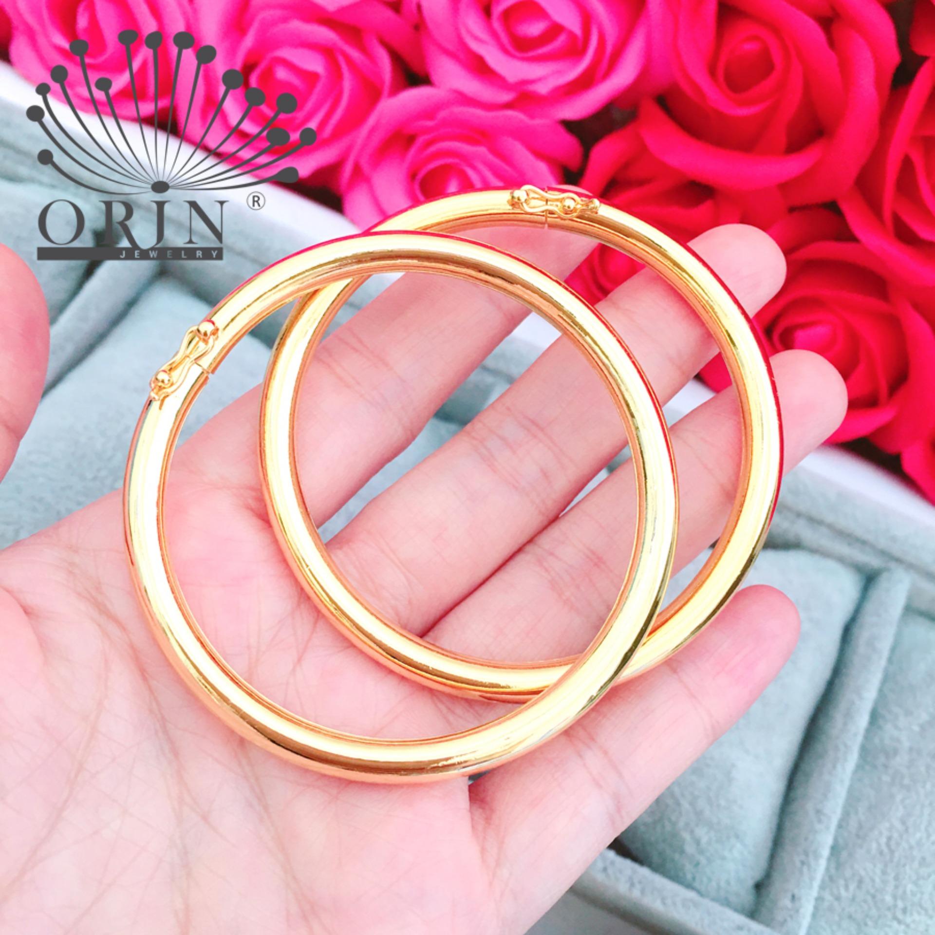 Vòng đeo tay bộ 2 chiếc có khòa màu 24 thiết kế cao cấp Orin V2182 - Long Tien
