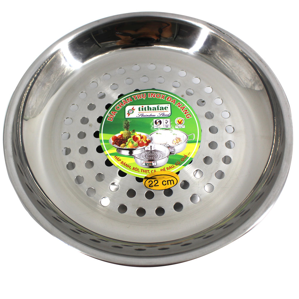 Vỉ hấp, dĩa hấp, rổ hấp có đế chân trụ Inox Phù hợp với mọi nồi hấp Tithafac
