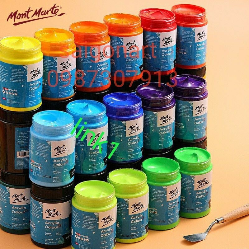 Màu vẽ acrylic mont marte 300ml úc vẽ mọi chất liệu
