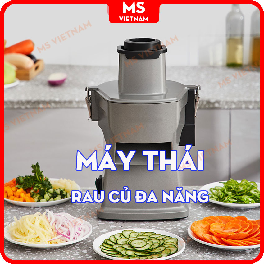Máy thái rau củ quả đa năng: thái hạt lựu, thái lát, bào sợi - bh 12 tháng - ms vietnam