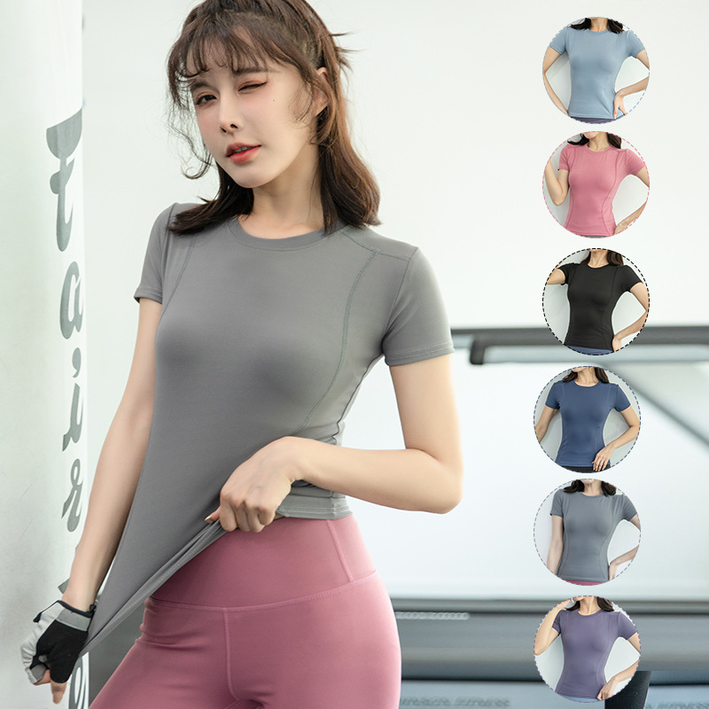 ÁO THUN BODY TẬP GYM YOGA NỮ THUN LẠNH LOẠI ĐẸP, ÁO THỂ THAO NỮ CO DÃN 4 CHIỀU GYM FASHION