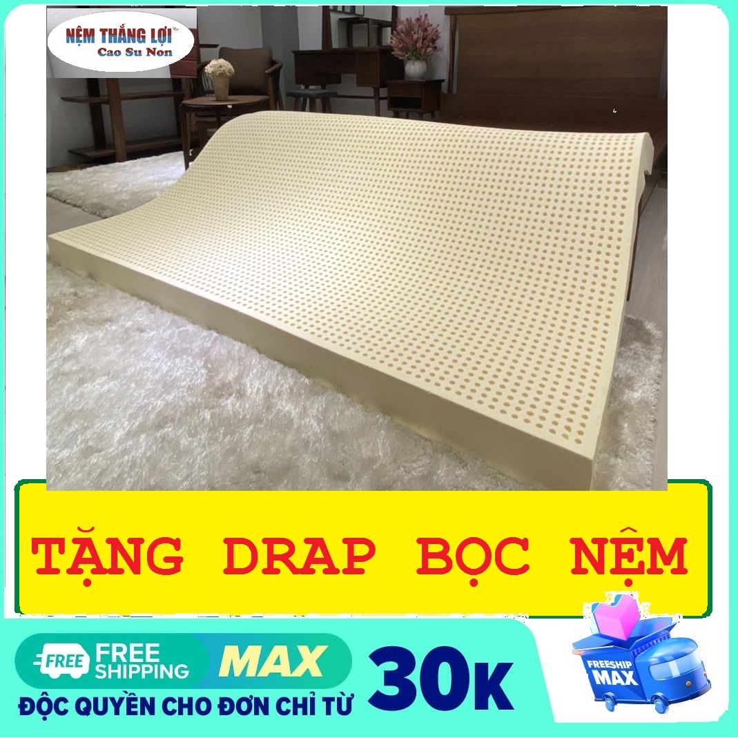 [TẶNG] NỆM Size 80cm x 2m x 5cm CAO SU NON THẮNG LỢI TẶNG 1 DRAP BỌC NỆM Cao Cấp