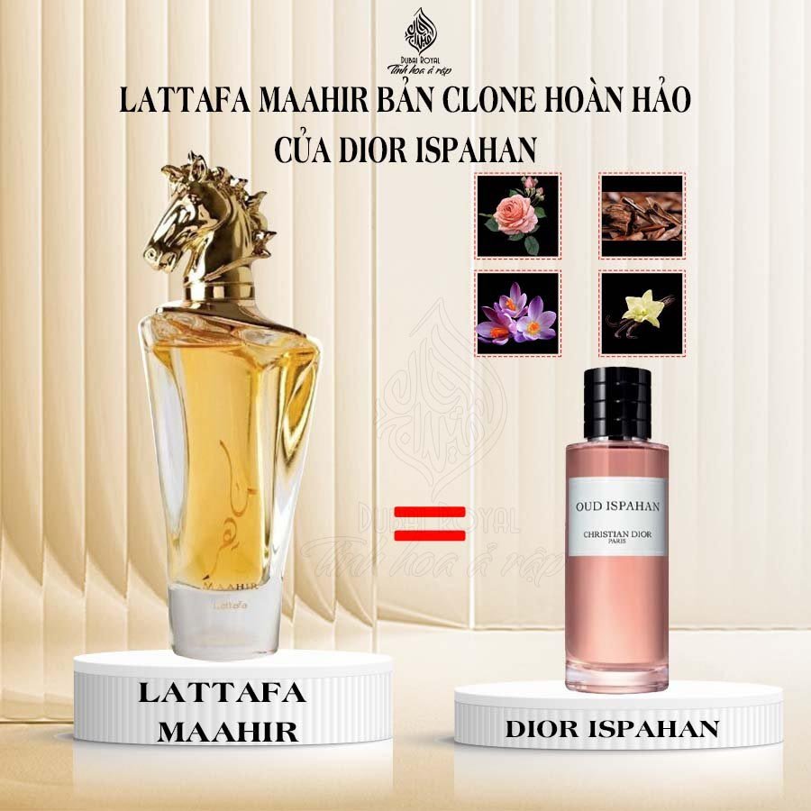 Nước hoa Dubai con Ngựa Lattafa Maahir Gold EDP dành cho nam hương thơm nam tính mạnh mẽ 100ml