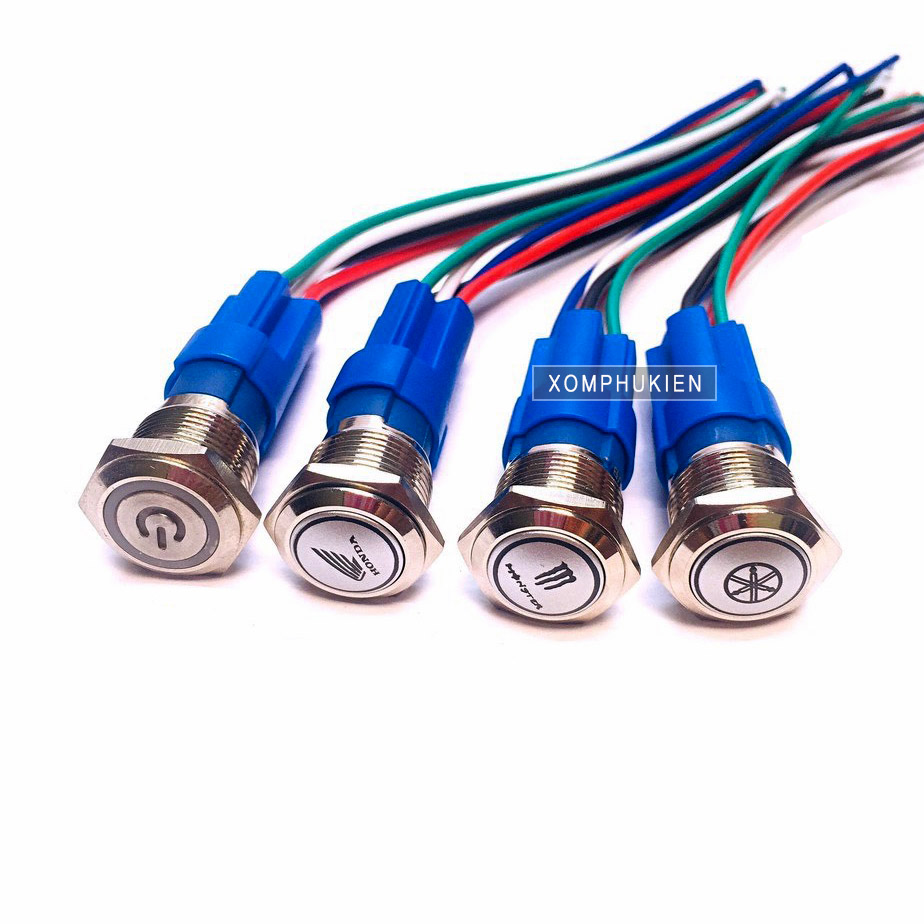 [HCM]Công Tắc Led Đường Kính Ren 16mm Kèm Giắc [ 1 Chiếc ]