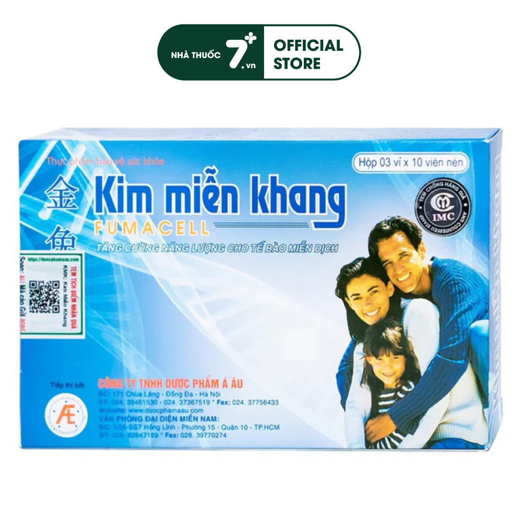 Viên uống tăng cường miễn dịch Kim Miễn Khang Á Âu - Hộp 30 viên