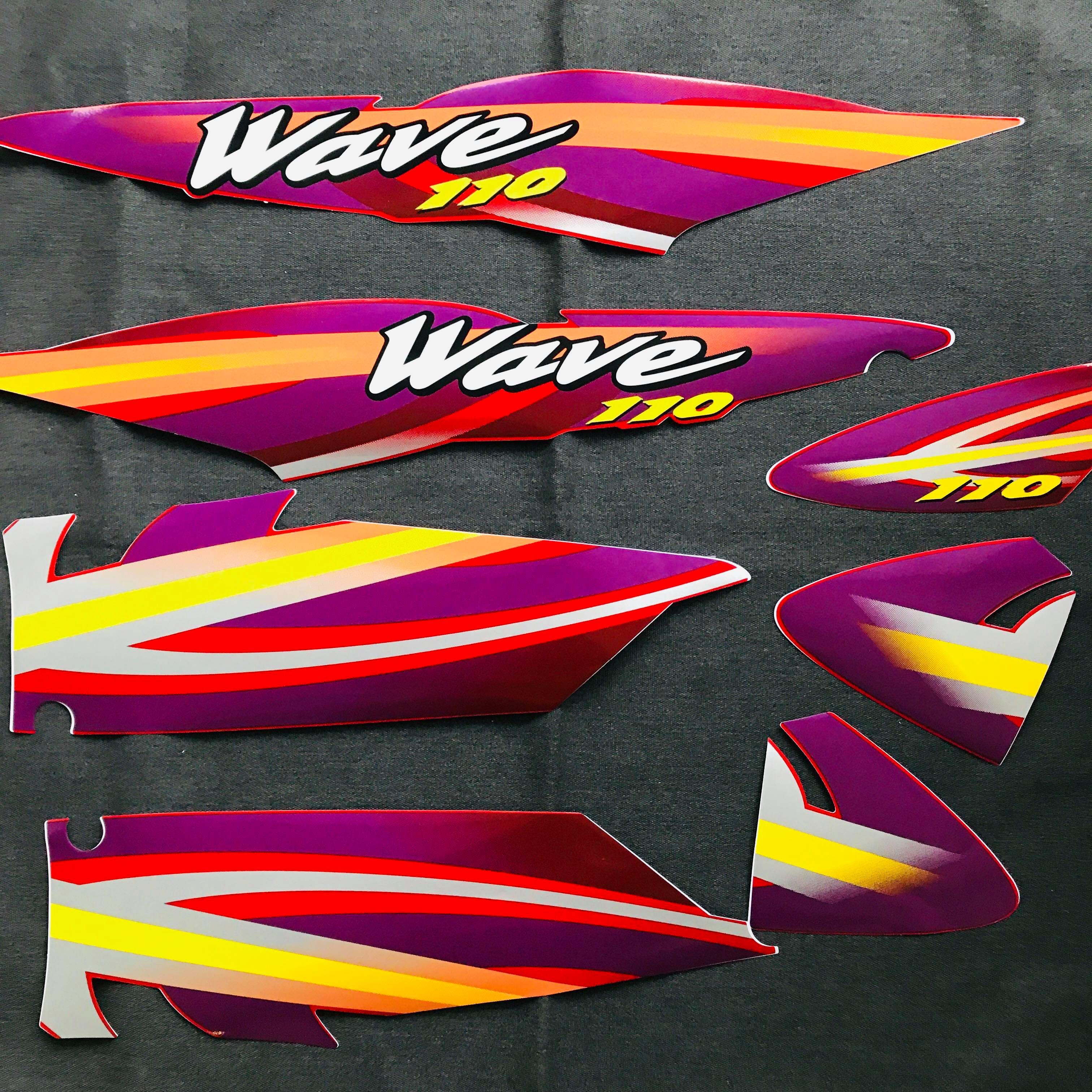 [FULL] Bộ tem WAVE THÁI 110 cao cấp đời 2000 ( MÀU ĐỎ)