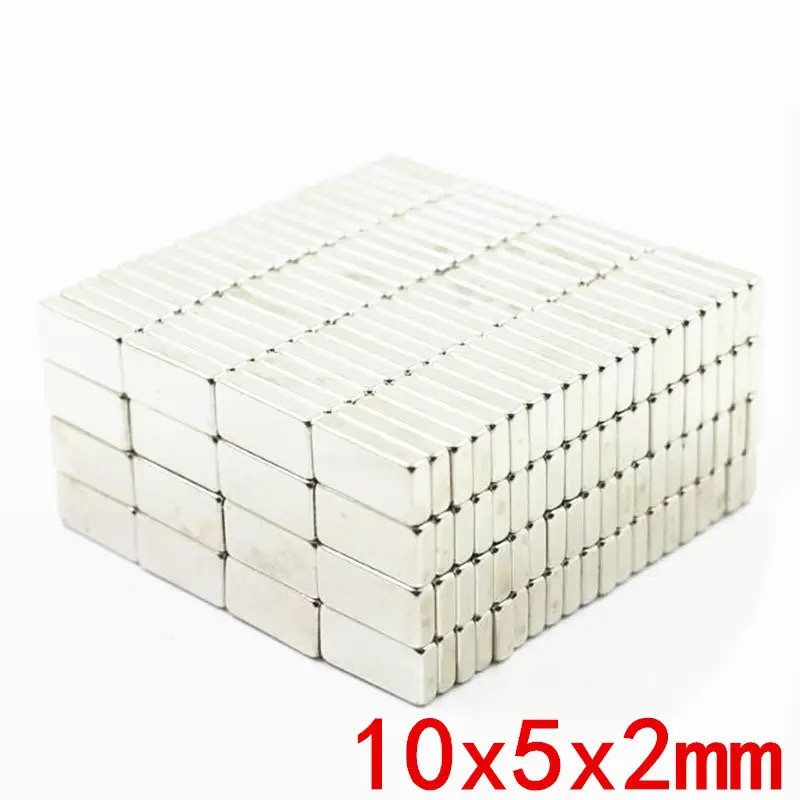 Nam châm đất hiếm hình chữ nhật kích thước 10x5x2mm set 10 viên