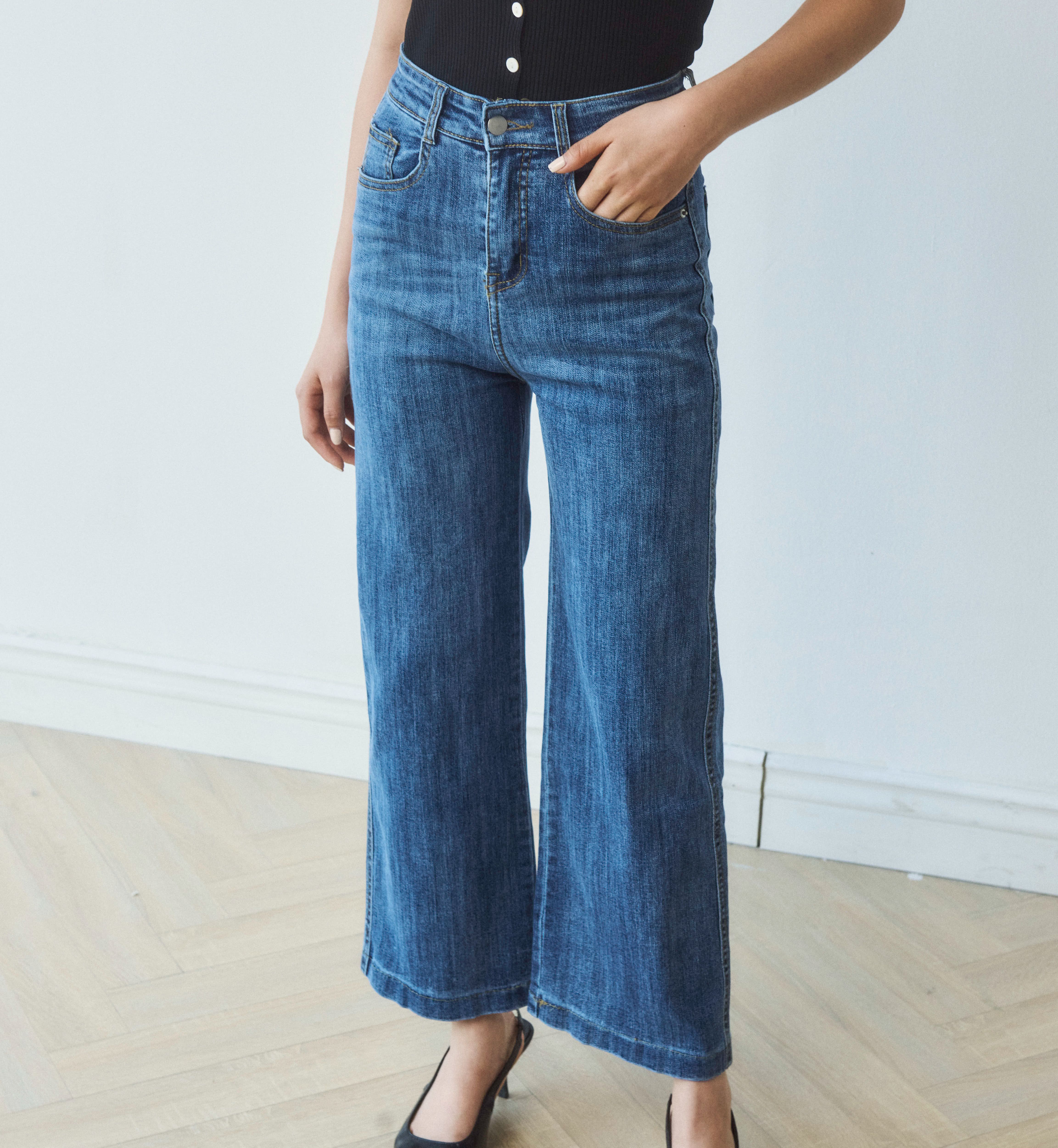 Maiimer - Quần jeans ống rộng