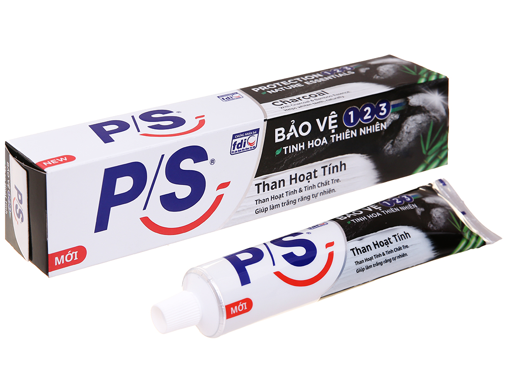 Kem đánh răng p/s bảo vệ 123 than hoạt tính 180g