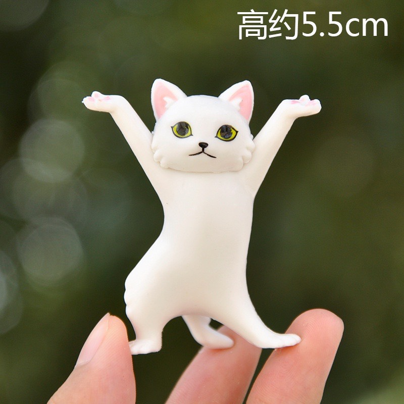 Bộ 6 Mèo nhảy múa - Mô hình trang trí PVC đặc siêu cute
