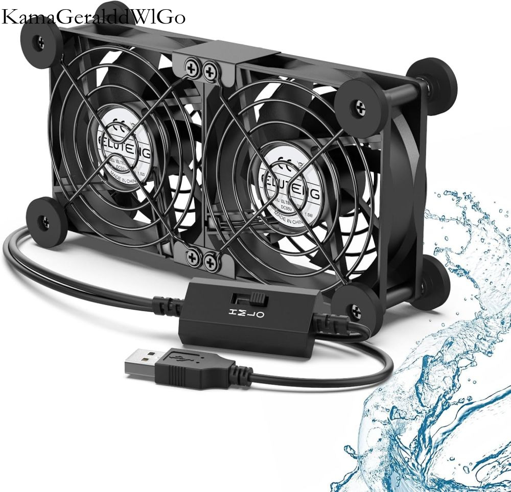 Quạt tản nhiệt ELUTENG Dual Whisper Quiet 80mm 3 tốc độ điều chỉnh, cổng USB tốc độ cao, tương thích với PS4, PS5, Router, Laptop, PC, Xbox Coog Electronics Kamageralddwlgo-Cb Giá 643,376 Đồng*Miễn phí vận chuyển