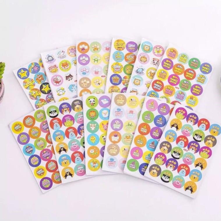 Túi 240 nhãn sticker tiếng anh