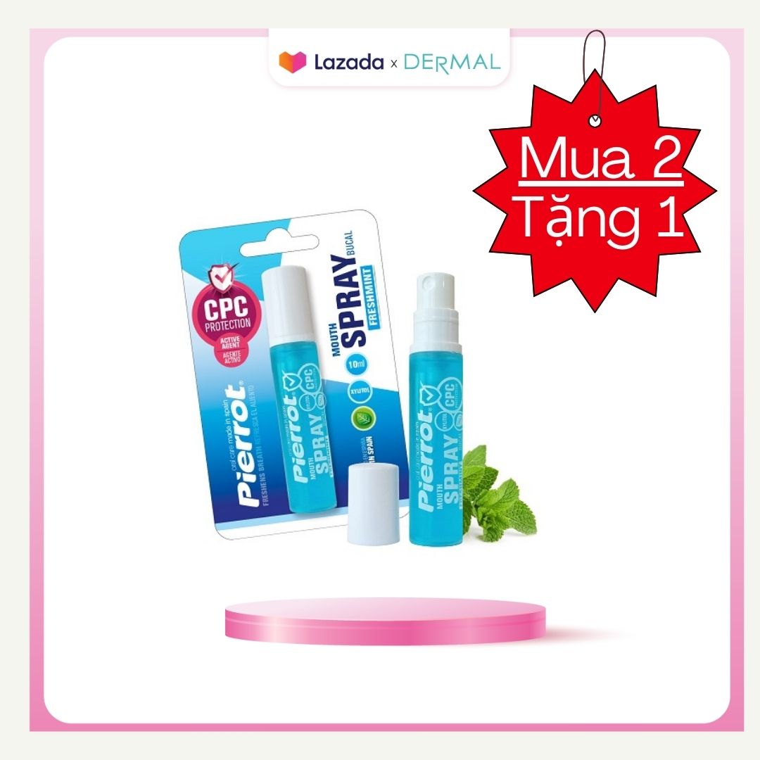 Nước xịt thơm miệng kháng khuẩn Pierrot 10ml