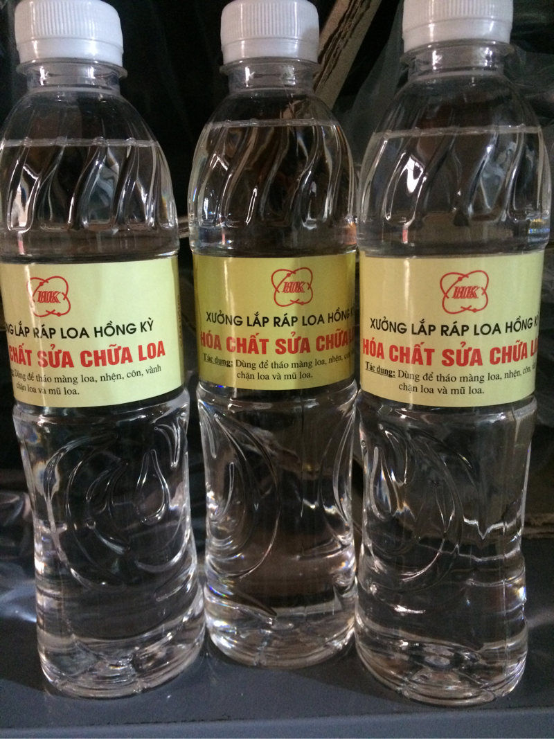 Dung dịch phá keo tháo - coil - gân nhện loa : giá 1 chai 500ml - Axeton500ml