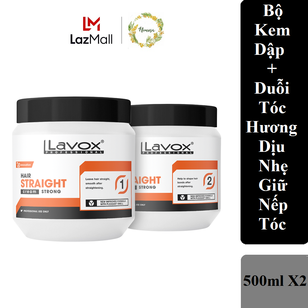 Kem duỗi + dập tóc lavox hương thơm diệu kỳ giúp tóc thẳng mượt giữ nếp 500ml +500ml