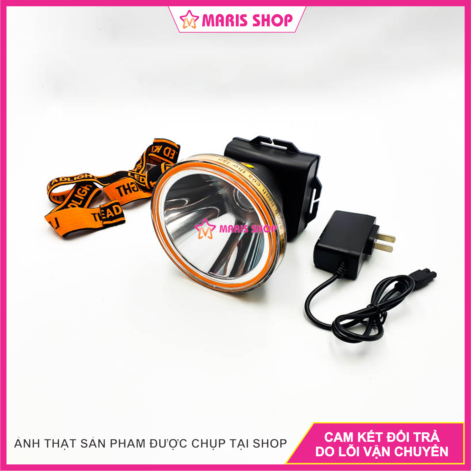 Đèn pin ánh sáng vàng - trắng thợ lặn công suất lớn, đèn pin đội đầu công suất cao, đèn pin chống nước