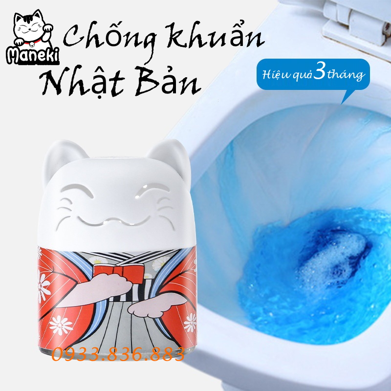 MÈO THẢ BỒN CẦU MANEKI. Model: MANEKI01 Công nghệ diệt khuẩn khử mùi Nano Ag+ từ NHẬT BẢN. Duy trì thơm mát lâu dài trong vòng 03 tháng. HAMECO
