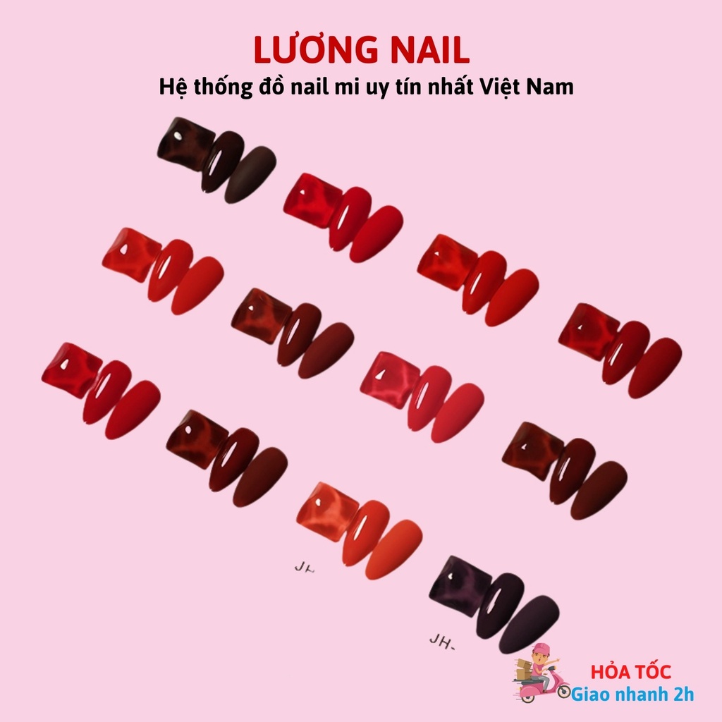 Sơn gel AS sơn móng tay gel tone đỏ chery đỏ mận đỏ đô đỏ trầm mã JH