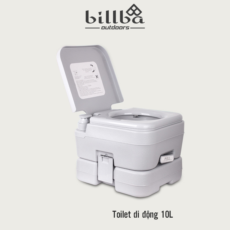 Bồn cầu toilet di động cắm trại dã ngoại  ngoài trời 10L. Toilet dùng cho người già, người bệnh - Bi