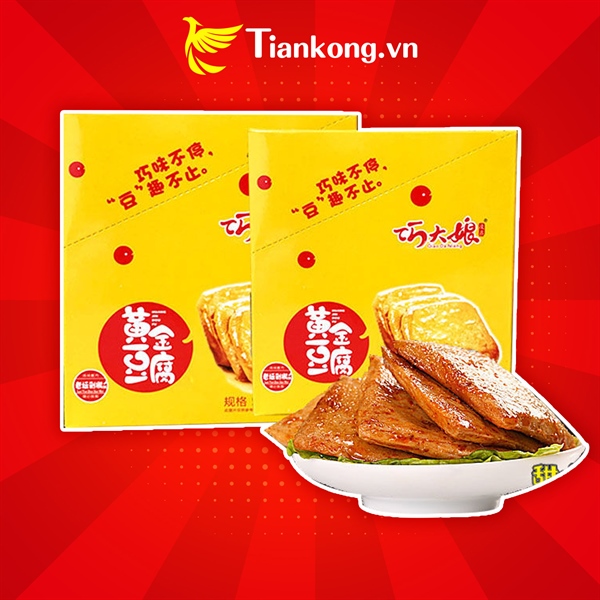 Đậu hũ cay tứ xuyên ăn liền gói 26g, đậu phụ trùng khánh thơm ngon – đồ ăn vặt tiankong 黄金豆腐