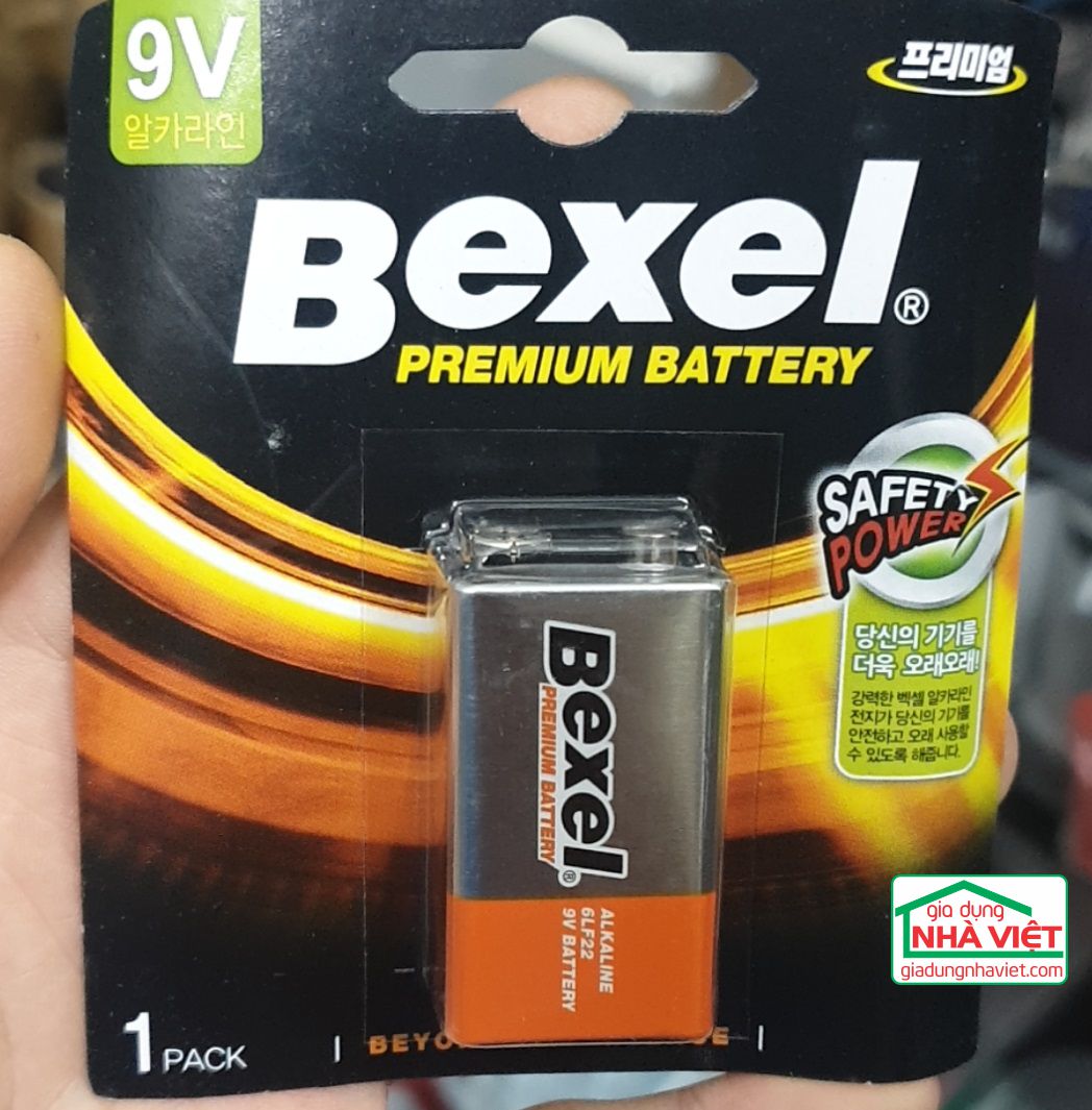Pin vuông 9V 6F22 Bexel Alkaline Premium Battery Hàn Quốc