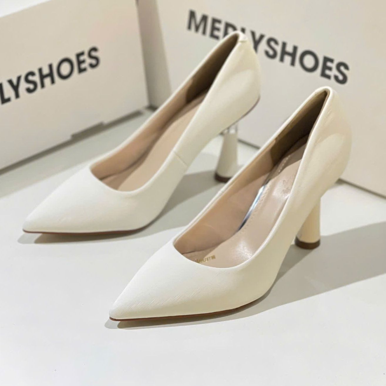 Giày Cao Gót 7p Merly 1476 Đính Đá Thích Hợp Đi Tiệc, Giày Cao Gót Bigsize, Giày Nữ Big Size 40 41 42