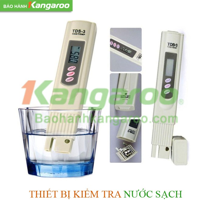 Bút thử nước điện Máy XANH Thiết Bị Kiểm Tra Nước Sạch TDS-3 (kèm bao da) - Bút Đo Nước Sạch, Máy Kiểm Tra Phân Tích Chất Lượng Nước Sạch Nhật Bản