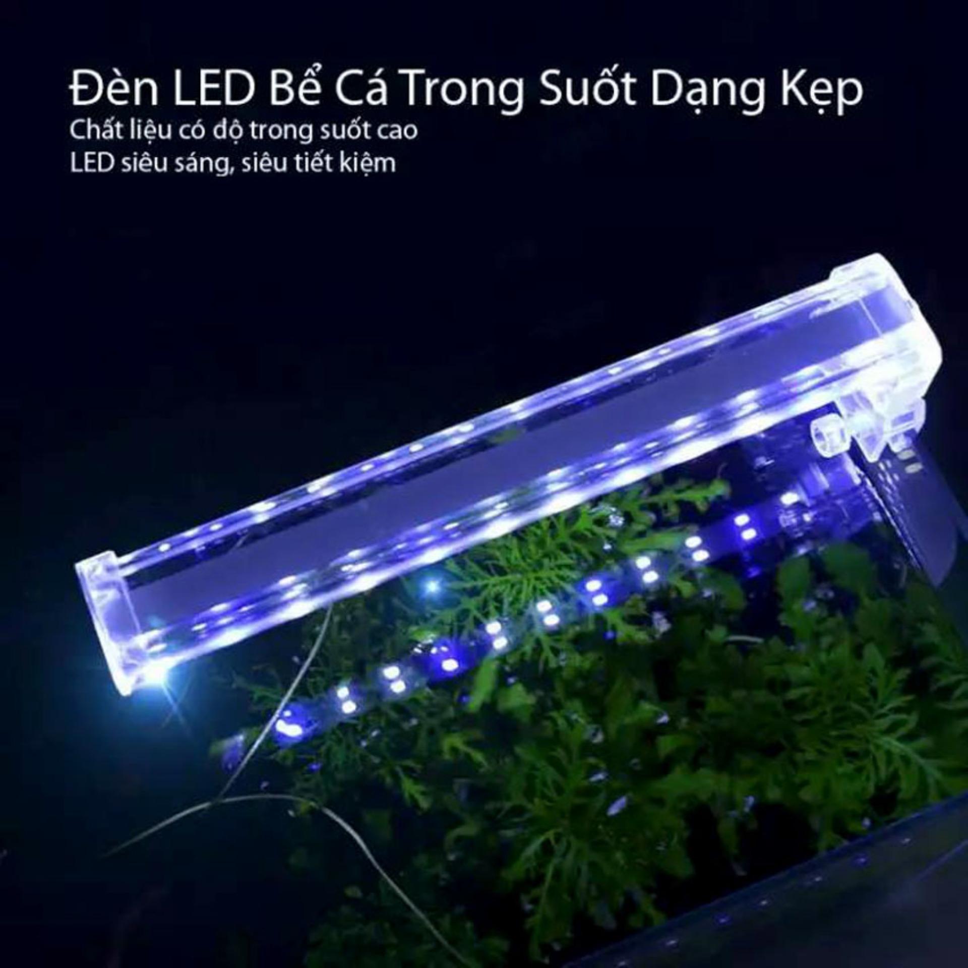 Bóng đèn led cho bể cá - Đèn LED kẹp bể cá XiLong D40 - Đèn hồ cá giá rẻ SIÊU BỀN