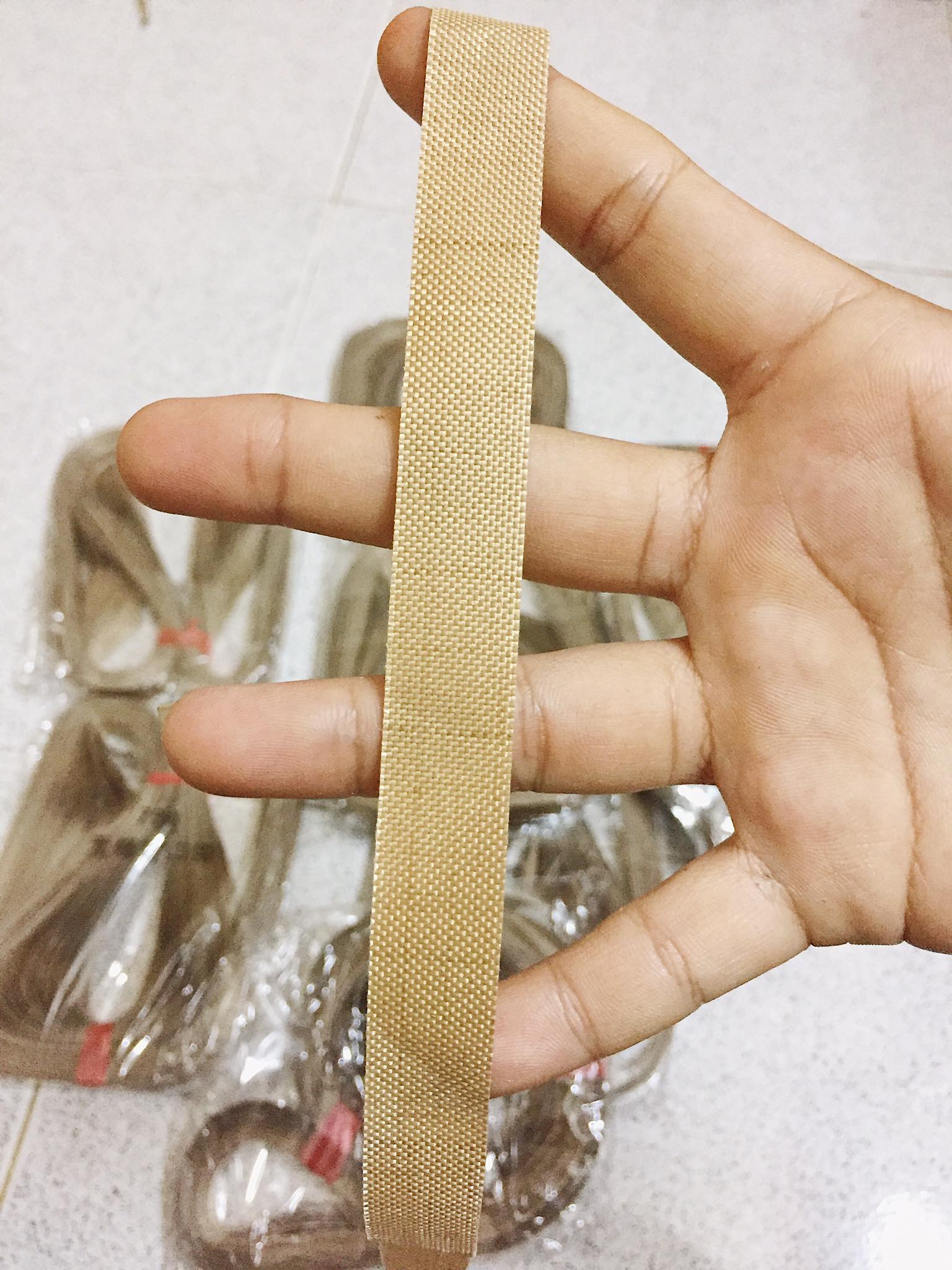 Dây nhiệt, dây curoa, dây chịu nhiệt máy ép bao liên tục, dây vải máy hàn mép túi liên tục FR900