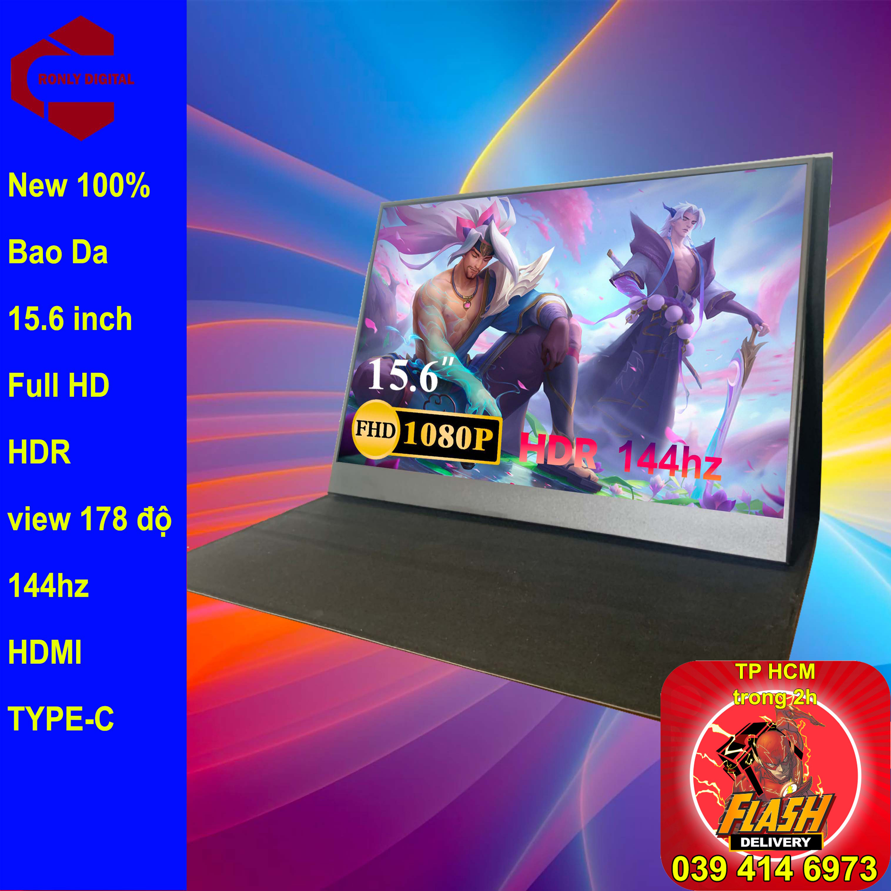 Màn hình di động 15.6 inch, full hd 144hz, kết nối hdmi type c thunderbolt 3, hdr mới 100%, man hinh di dong 15.6 inch, màn hình mở rộng 15.6 inch, màn hình di động 15,6 inch, màn hình vi tính di động, man hinh mo rong