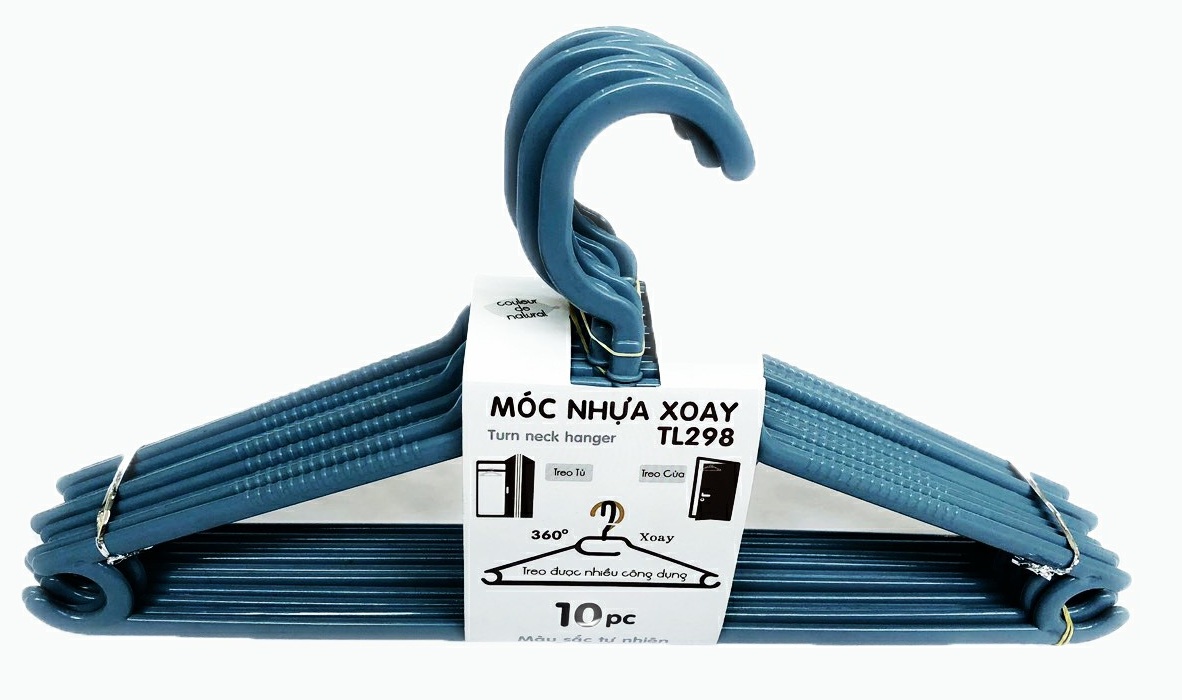 Móc áo nhựa xoay 298 - 10c